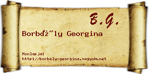 Borbély Georgina névjegykártya