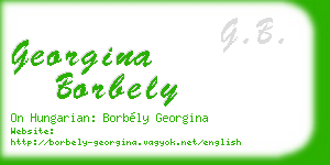 georgina borbely business card