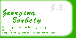 georgina borbely business card